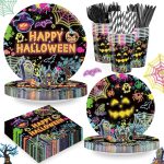 168PCS Halloween Party Supplies for Kids Pumpkin Ghost