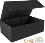 Black Gift Box, 9.5x6x3'' Gift boxes for Presents with