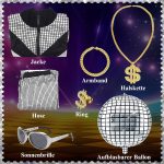 Ezuwail Disco Costume for Men Women – 70s 80s 90s