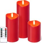 NURADA Outdoor Flameless Candles with Remote Timer -