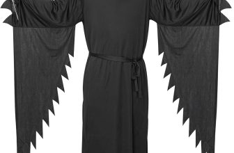 Halloween Scary Costume for Men & Women, Hooded Cloak