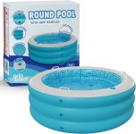 Inflatable Round Swimming Pool with Blow Up Padded