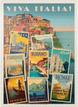 MyPuzzle Italy: Viva Italia! Collage, Vintage Poster -