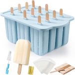 Popsicles Molds, MEETRUE 12 Pieces Silicone Popsicle