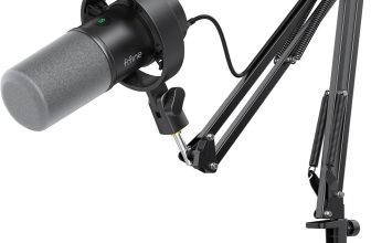FIFINE K688 Podcast Microphone Kit, USB/XLR Dynamic Mic