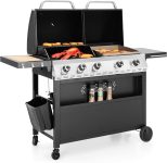 Captiva Designs Propane Gas Griddle Grill Combo with