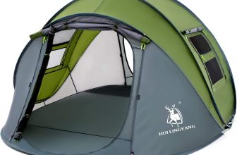 4 Person Easy Pop Up Tent,9.5’X6.6’X52'',Waterproof,