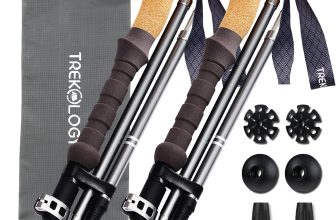 TREKOLOGY Trek-Z Cork Grip Trekking Poles – Lightweight