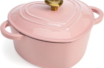 Paris Hilton Enameled Cast Iron Dutch Oven Heart-Shaped