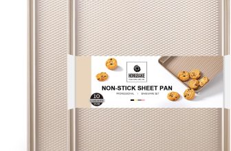 HONGBAKE 2 Pack Half Sheet Baking Pans,Non Stick Baking