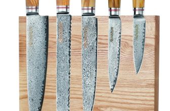 YOUSUNLONG Knife Set Block - 5pcs Kitchen Knives Set