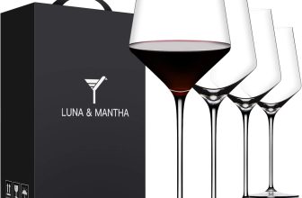 Red Wine Glasses Set of 4, Premium Crystal Wine Glasses