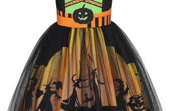 WonderBabe Pirate Costume Kids Puff Sleeve Tulle Dress