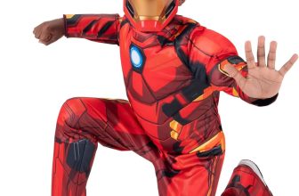 MARVEL Boys Deluxe Iron Man Costume, Kids Tony Stark