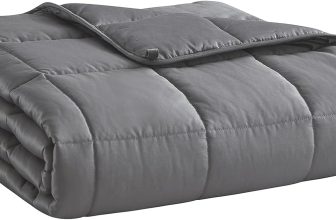 L'AGRATY Weighted Blanket for Adults- Dark Grey,