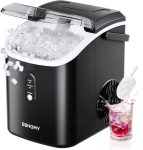 EUHOMY Nugget Ice Maker Countertop with Handle, Ready