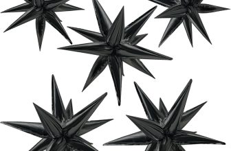 Star Balloons 60Pcs Black Balloon 12 Spike Foil Balloon