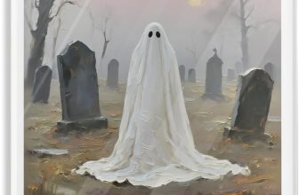 Ghost In Cemetery Acrylic Wall Hanging Decor Ghost