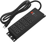 CCCEI Black Heavy Duty Power Strip Surge Protector 20
