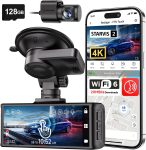 REDTIGER 4K STARVIS 2 Dash Cam Front and Rear, 5GHz
