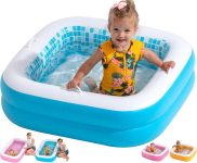 Inflatable Baby Pool for Toddlers 1-3, Handles, Soft