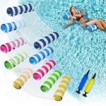 JUXIAO 5 Pack Upgrated XL Water Pool Floats, 4-in-1