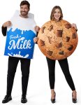 Spooktacular Creations 2Pcs Adult Couple Cookie & Milk
