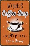 Halloween Decorations Witch'S Coffee Shop Metal Tin