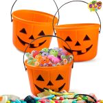JOYIN 6PCS Halloween Trick or Treat Pumpkin Bucket,