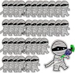 ASVNRES Halloween Candy Holder Paper Cards Mummy