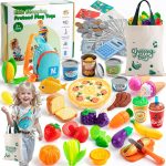 Play Food Sets for Kids Kitchen, 68PCS Grocery Store
