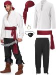 Spooktacular Creations Men Pirate Costume, Adult