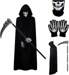 Halloween Grim Reaper Costume, Scary Ghost Halloween