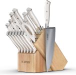 Yatoshi 15 Piece White Knife Block Set - Pro Kitchen