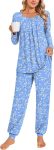 Anymeet Womens Pajama Sets Fall Winter Long Sleeve 2
