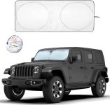 EcoNour Jeep Windshield Sunshade | Sun Visor for UV
