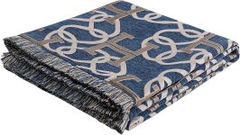 Modern Letter H Throw Blanket for Couch, Luxury Chain