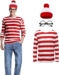 Unpifolov Red and White Striped Tee Shirt Suits Funny