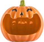 Bico Orange Pumpkin Ceramic Candy Bowl Holder with