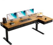OffiGo 63 Inch L Shaped Electric Standing Desk with