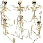 CAMIRUS 6PCS Skeleton Halloween Decorations, 16 in Full