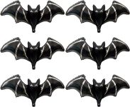 6Pcs Halloween Black Bat Balloons - Giant Bat Halloween