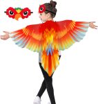Bird-Costume-Parrot-Wings for Kids with Bird Headbands,