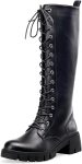 Jeossy Women's Knee High Combat 9603 Boots, Tall