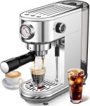 Espresso Machine with Milk Frother, 20 Bar Pressure