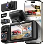 REDTIGER F17 4K 3 Channel Dash Cam, 5GHz WiFi Built-in