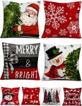 Christmas Decorations Set of 4 Double-Sided Print