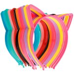 COCIDE 36Pcs Cat Ears Headbands Plastic Taylor Party