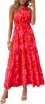 PRETTYGARDEN Women's Summer Floral One Shoulder Maxi