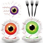 100 Pcs Spooky Halloween Eyeball Party Supplies Set -